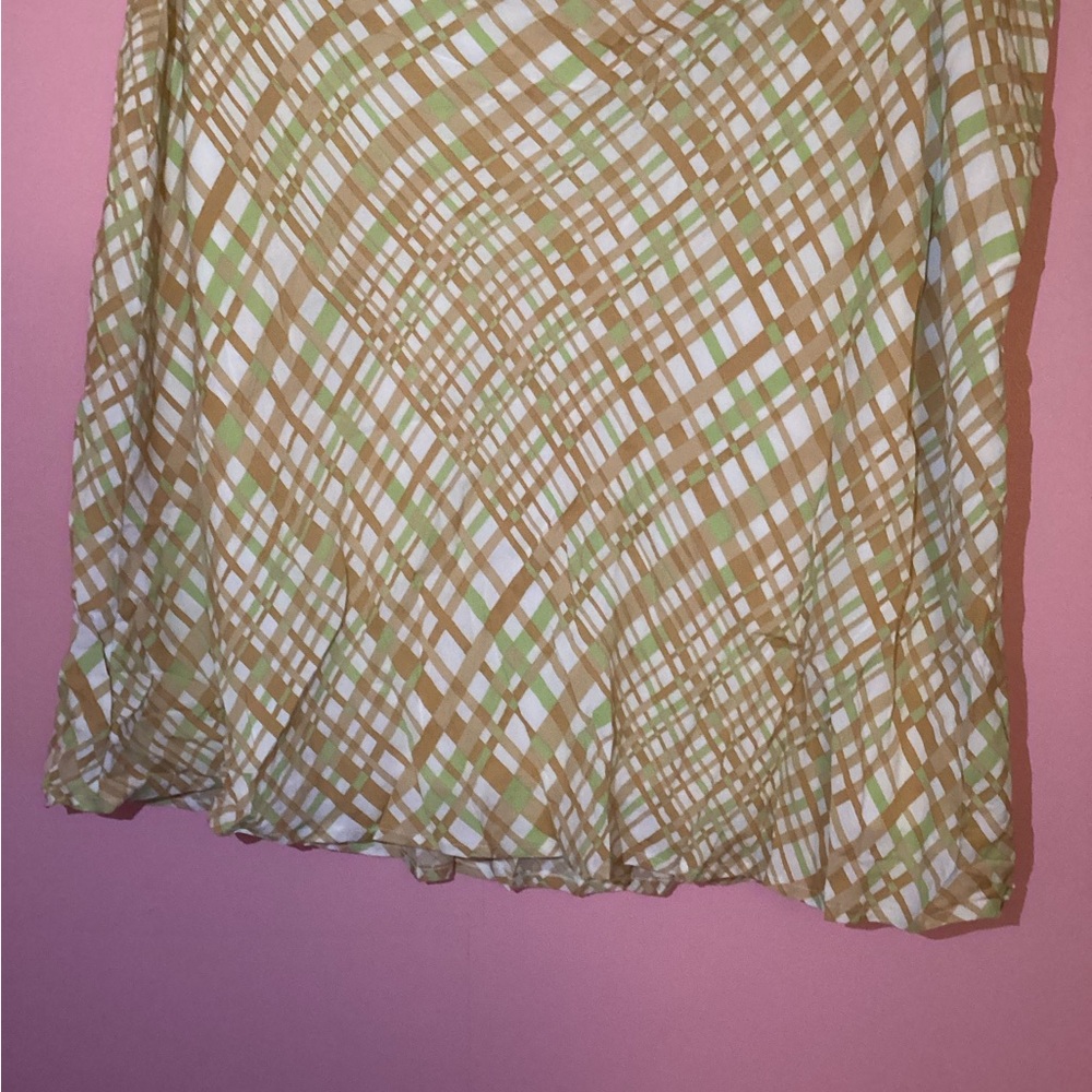 BP Nordstrom Plaid Mini Skirt in Green and Brown